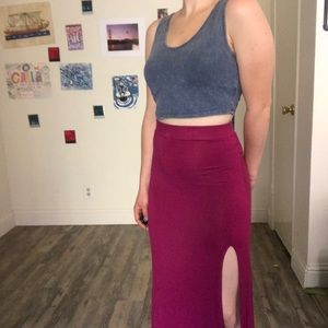 Maxi skirt with cropped Bow Tank